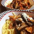 たっちゃんママ。's cooksnap of when they made 豚肉とナスのトマトパスタ.
