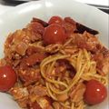 candyｔｏｙ's cooksnap of when they made シンプルで美味しい☆トマトソースパスタ.