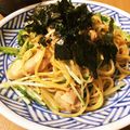 。34。's cooksnap of when they made プロの味！！絶品鶏肉と水菜スパゲティー.