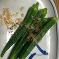 ピコゴコ's cooksnap of when they made 簡単付け合わせ ☆オクラがきれい.