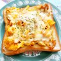 卯月のうさぎ２０１４'s cooksnap of when they made 玉葱と卵のチーズトースト.