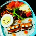 さとるのママ's cooksnap of when they made ウインナー電車のお弁当　キャラ弁.