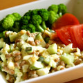 noamanma's cooksnap of when they made 納豆と胡瓜とゆで卵のマヨサラダ♪.