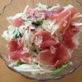 鈴＊花's cooksnap of when they made キラキラ☆生ハムと新玉ねぎと大葉のマリネ.