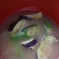 猫のミイヤ's cooksnap of when they made 色鮮やかなまま☆ナスとオクラの味噌汁.