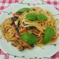 のりまきさんち。's cooksnap of when they made ナスとトマトのクリームパスタ.