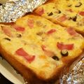 facai's cooksnap of when they made きのこベーコンチーズトースト.