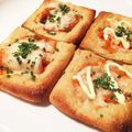 なつめタロー's cooksnap of when they made 鮭マヨ&キムチの簡単 油揚げピザ.