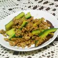 のぞきぱんだ's cooksnap of when they made きゅうりとひき肉の炒めもの.