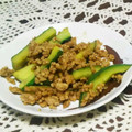 のぞきぱんだ's cooksnap of when they made きゅうりとひき肉の炒めもの.