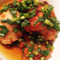 miho0612's cooksnap of when they made 鶏むね肉と絹さやのたっぷりネギの揚げ浸し.