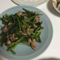 ちーっよ's cooksnap of when they made 空芯菜と豚肉の沙茶醬炒め.