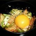 ビアチャン's cooksnap of when they made 夏！おつまみ！生オクラとキムチのユッケ.