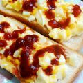フユ♪'s cooksnap of when they made ☆パパの手作り・簡単エッグトースト.