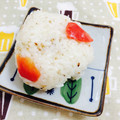 ＊marble＊'s cooksnap of when they made 枝豆と塩トマトのおにぎり。混ぜご飯でも。.