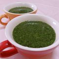 赤い電話's cooksnap of when they made モロヘイヤで栄養満点冷たいスープ.