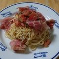 taizooさん's cooksnap of when they made 簡単トマトとバジルの生ハム冷製パスタ.