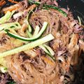 chicappe's cooksnap of when they made チャプチェ　胡瓜で更に美味しさUP！.