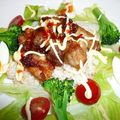momoco's cooksnap of when they made 鶏から揚げサラダ丼ｂｙスイートチリソース.