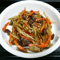 いっちゃんぺっ's cooksnap of when they made 絶対おいしい！牛スジのきんぴらごぼう！.
