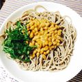 nikopunnn's cooksnap of when they made 超簡単！！ごま油入り納豆のせ冷やしソバ♪.