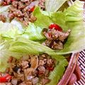 omekashi's cooksnap of when they made 野菜と挽肉のレタス包み.