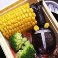 桃ぱん's cooksnap of when they made 夏のキャラ弁に★カブトムシおにぎり.