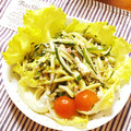 とこきち's cooksnap of when they made ささみと胡瓜と茗荷のわさマヨ和え.