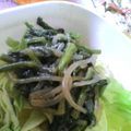 鬼嫁ちーちゃん's cooksnap of when they made 糸こんにゃくと大根葉の七味風.