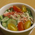 もんしゅしゅ's cooksnap of when they made 豆腐とカニカマと胡瓜のサラダ.