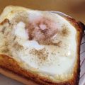 まゆ。神戸の女のこ's cooksnap of when they made 朝ぱん！目玉焼きトースト♪.