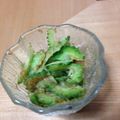 おチョコの黒ぢょか's cooksnap of when they made ☆夏にぴったり☆簡単！ゴーヤのおひたし.