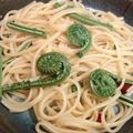 ぼのつま's cooksnap of when they made こごみのペペロンチーノ風.
