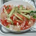 hozunyam's cooksnap of when they made 簡単！夏野菜とエビのアボカドサラダ.