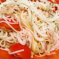 makipiko's cooksnap of when they made 早ウマ♪塩レモンdeツナトマトそうめん.