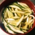 キャロやん's cooksnap of when they made 余り物でも安心☆きゅうりのお吸い物☆.