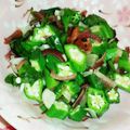 うさご's cooksnap of when they made 簡単梅肉和え(オクラ・大葉・茗荷).