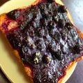 Hikari1119's cooksnap of when they made ブルーベリーチーズケーキ風＊トースト.