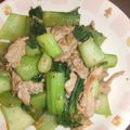 いちごのムース's cooksnap of when they made チンゲンサイと豚肉のおいしい炒め物☆.