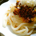 nisanmaru's cooksnap of when they made 焦がし納豆とたくあんの冷やしうどん.