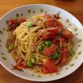 アラベスク♡'s cooksnap of when they made 簡単！トマトとツナの冷製パスタ♪.