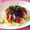 クックTNQZ01☆'s cooksnap of when they made マグロとアボカドの冷製パスタ♪.