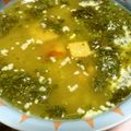 initium's cooksnap of when they made モロヘイヤのカレー風味スープ.