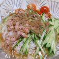しおかつを's cooksnap of when they made ツナのせ！なめ茸そうめん.