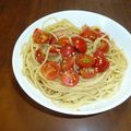 akahachi's cooksnap of when they made ミニトマトとツナの簡単冷製パスタ.