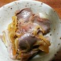 茶虎☆'s cooksnap of when they made 砂肝のポン酢ニンニク醤油漬け.