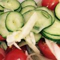 boorand's cooksnap of when they made トマトとキュウリと玉ねぎのサラダ.