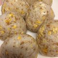 meym1128's cooksnap of when they made おにぎりメモ*ごまたまご.