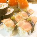 イベ長's cooksnap of when they made ベーコンのにぎり寿司＊柚子胡椒と共に.