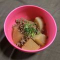 ℋちゃん's cooksnap of when they made ほっこり。大根と挽き肉の煮物.